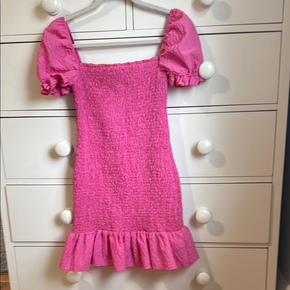 Zara Pink Ruffled Dresss